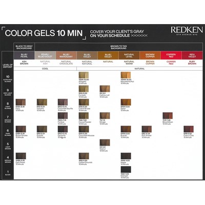 Redken 2025 10 MIN MINI SHADE CHART EA